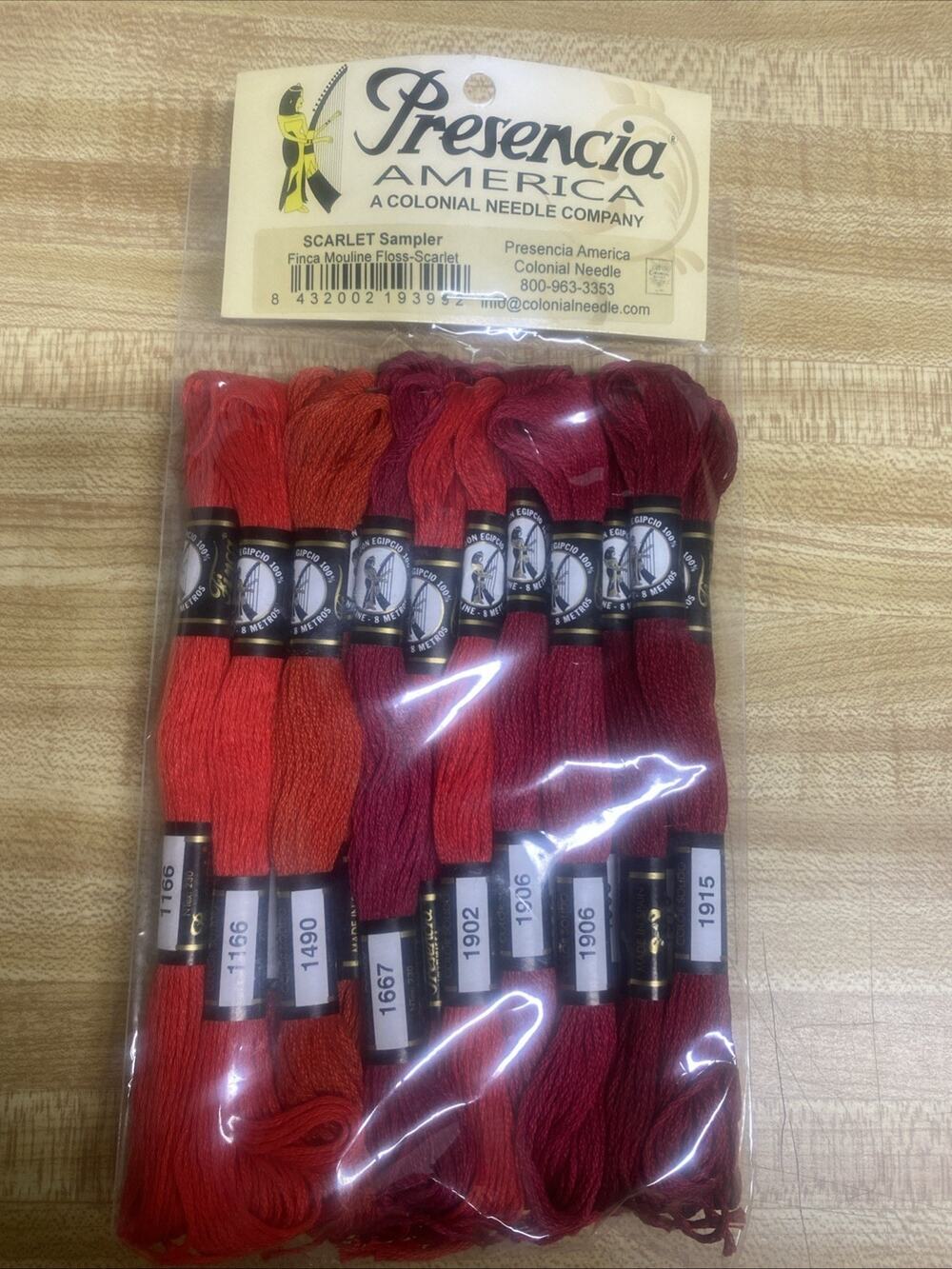 Pack of New Presencia Pearl Cotton Thread Scarlet Sampler Pack Basic